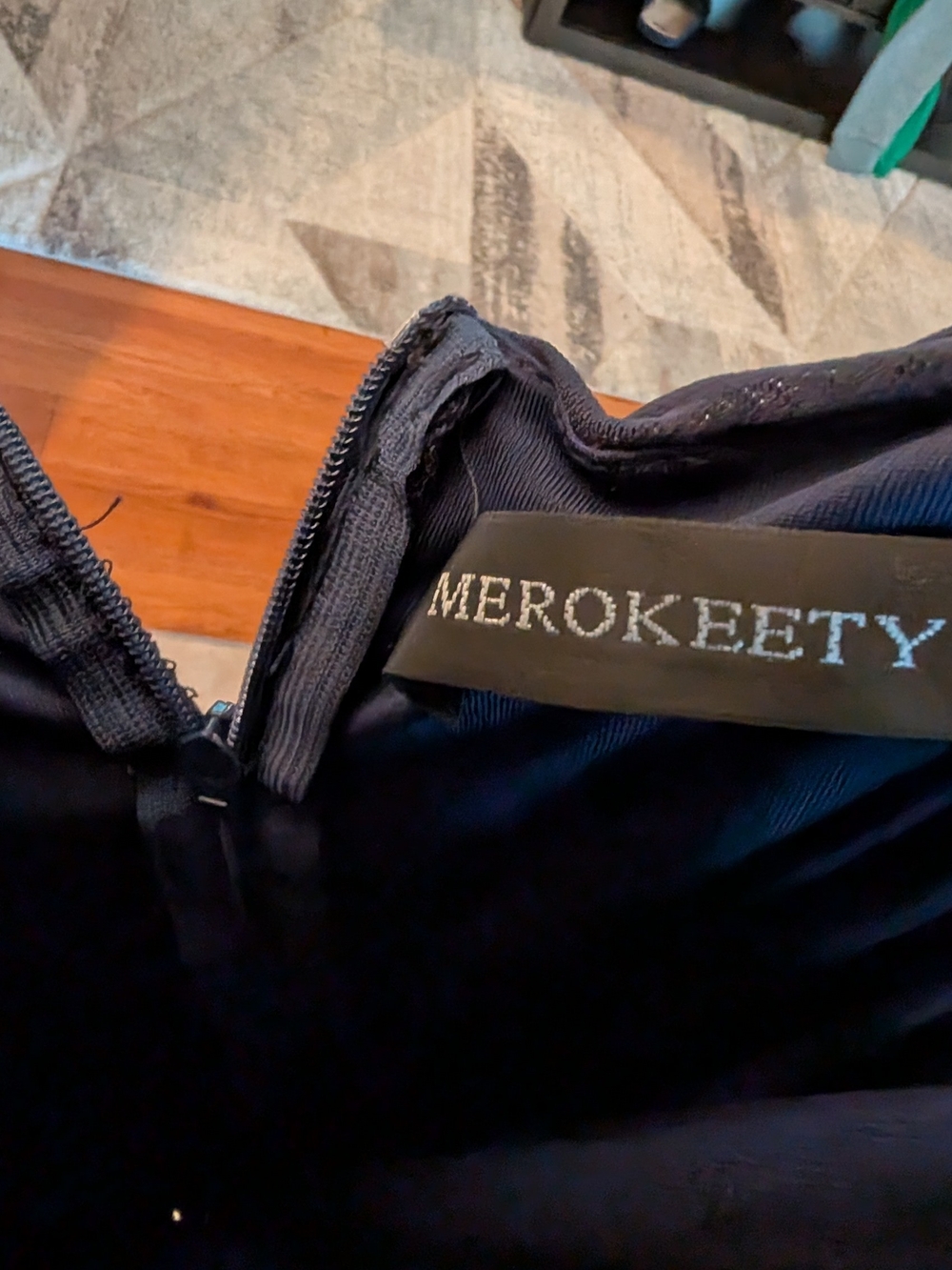 Merokeety Women's Navy Blue Dress - Elegant Everyday Style